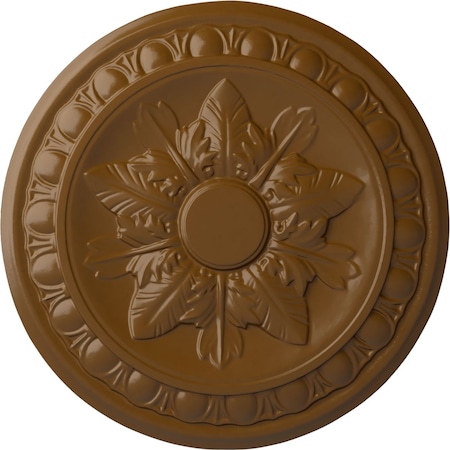 Ekena Millwork Exeter Ceiling Medallion (Fits Canopies up to 3 1/8"), Hnd-Painted Smokey Topaz, 17 3/4"OD x 1 1/8"P CM17EXSTF